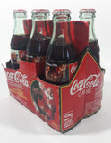 1996 Coca-Cola 1966 Season's Greetings Santa Claus Christmas 6-Pack of Full Never Opened 8 oz. Glass Bottles with Paper Carrier