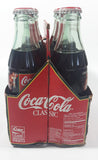 1996 Coca-Cola 1966 Season's Greetings Santa Claus Christmas 6-Pack of Full Never Opened 8 oz. Glass Bottles with Paper Carrier