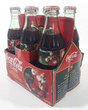 1996 Coca-Cola 1966 Season's Greetings Santa Claus Christmas 6-Pack of Full Never Opened 8 oz. Glass Bottles with Paper Carrier