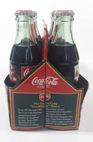 1996 Coca-Cola 1966 Season's Greetings Santa Claus Christmas 6-Pack of Full Never Opened 8 oz. Glass Bottles with Paper Carrier