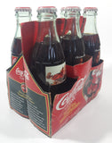 1996 Coca-Cola 1966 Season's Greetings Santa Claus Christmas 6-Pack of Full Never Opened 8 oz. Glass Bottles with Paper Carrier