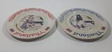 Set of Vintage World Travel Service Limited Thailand 6" Plates with Man and Woman Photos On Them