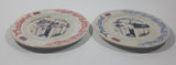 Set of Vintage World Travel Service Limited Thailand 6" Plates with Man and Woman Photos On Them