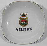 Vintage Fisher & Co 8633 Rodental Porzellanfabrik Veltins Beer 5 1/4" Porcelain Ash Tray with Gold Trim