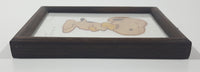 Rare Vintage Snoopy Hugging Woodstock Detailed Fine Stick Art 5 1/2" x 7 1/8" Framed Picture Pto Vallarta, Jal Arturo Hernandez Mexico