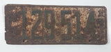 Antique 1937 North Dakota Metal Vehicle License Plate Tag 129 514