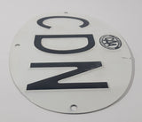 Rare Antique CAA Canadian Automobile Association Oval Shaped Porcelain Enamel Metal Vehicle License Plate Tag CDN