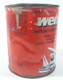 Vintage Tri-Peek International Wenol All Metal Polish 1000ml 39.3 ozs 5 1/4" Metal Can Made in W. Germany