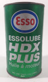 Vintage 1970s Esso Essolube HDX Plus Motor Oil Green 1.14L 1 Quart Metal Can EMPTY