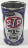 Vintage STP New Improved Oil Treatment Engine Protection 15 Imp. Flu, Ozs 0.426 Liters 5" Tall Metal Can