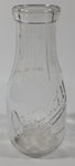 Vintage Blue Ribbon Quality Products Weaver Milk 7 1/4" Tall Embossed Clear Glass Bottle