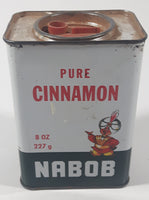 Vintage Nabob Pure Cinnamon 8 oz 227g 4 5/8" Tall Tin Metal Spice Container