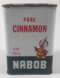 Vintage Nabob Pure Cinnamon 8 oz 227g 4 5/8" Tall Tin Metal Spice Container