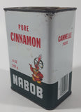 Vintage Nabob Pure Cinnamon 8 oz 227g 4 5/8" Tall Tin Metal Spice Container