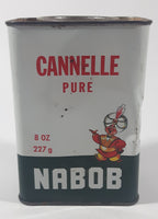 Vintage Nabob Pure Cinnamon 8 oz 227g 4 5/8" Tall Tin Metal Spice Container