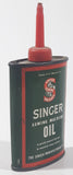 Vintage Singer Sewing Machine Oil 3 FL OZS. Tin Metal Can Handy Oiler