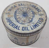 ﻿Antique Imperial Oil Mica Axle Grease One Pound 4" Metal Can Made in Canada