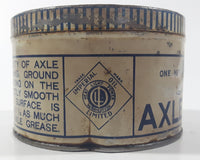 ﻿Antique Imperial Oil Mica Axle Grease One Pound 4" Metal Can Made in Canada