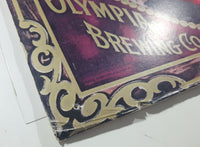 Vintage Olympia Beer 19 1/2" x 26 1/2" Foam Backed Poster Picture Sign