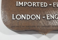 Vintage Watney's Beer Imported From London England Faux Wood Crest Shaped 11 3/4" x 13 3/4" Fiber Glass 3D Sign