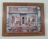 Vintage Uncle Joe's Trading Post Old Country Store with Soda Signs 9 1/2" x 12 1/2" Wood Framed Print By Artist Kay Lamb