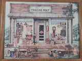 Vintage Uncle Joe's Trading Post Old Country Store with Soda Signs 9 1/2" x 12 1/2" Wood Framed Print By Artist Kay Lamb