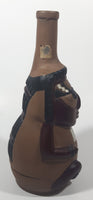 Pisco Ocucaje Spirits Peruvian Deity Shaped 9 1/2" Tall Brown Glass Beer Bottle