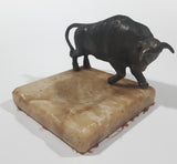 Rare Vintage Heavy Metal Bull Themed Marble Ash Tray