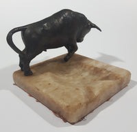 Rare Vintage Heavy Metal Bull Themed Marble Ash Tray