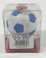 1998 Old St. Andrews Scotch Whisky France '98 World Cup White and Blue Football Soccer Ball Shaped Bottle New in Box