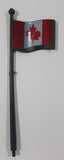 Vintage 1983 G.I. Joe Headquarters Canada Flag Pole 5 1/2" Tall Grey Plastic Toy Accessory