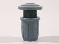 Vintage Muppets Inc Sesame Street Oscar The Grouch in Twist Pop Garbage Can 1 1/2" Tall Toy Figure
