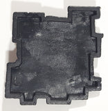 Mossy Cracked Grey Brick Plastic 1 1/4" x 1 1/4" Toy Action Figure Base