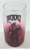 Doom Computer and Video Game Can Shaped Red and Clear 5 1/4" Tall Glass Cup