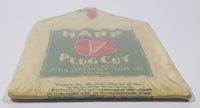 Antique John Weisert Tob Co. St. Louis Harp Plug Cut Cloth Bag 4 1/4" x 7 1/4" Store Advertisement Sign