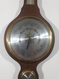 Vintage West Germany Banjo Style Wood Weather Station Barometer Hygrometer Thermometer