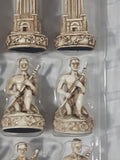 Hawaiian Monarchy Collectors Edition Kamehameha I King of Hawaii Queen Tiki Warriors and Gods Carved Resin Chess Set (32 Pieces) White Queen Missing Hand