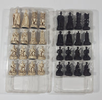 Hawaiian Monarchy Collectors Edition Kamehameha I King of Hawaii Queen Tiki Warriors and Gods Carved Resin Chess Set (32 Pieces) White Queen Missing Hand