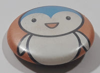 Blue and White Penguin 1" Round Button Pin
