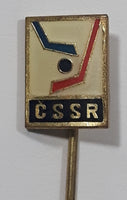 Vintage CSSR Czechoslovakia National Hockey Team 3/8" x 1/2" Enamel Metal Stick Pin