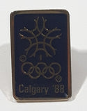 1988 Calgary '88 Winter Olympic Games 1/2" x 3/4" Metal Lapel Pin