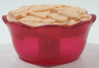 Nacho Chips 1 1/4" Pink Plastic Bowl Toy Figure Accessory Replacement