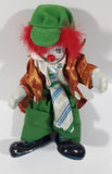 Vintage Clown Wire Poseable 9" Tall Porcelain Doll