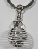 Spiral Bee Hive Shaped 3" Metal Key Chain