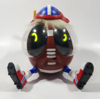 1999 Playmates Ooglies Gridiron Football Shaped 5 1/2" Tall Light Up Eyes Animated Moving Shaking Sound Making Toy Figure