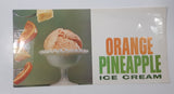 Vintage Orange Pineapple Ice Cream Store Window Advertisement