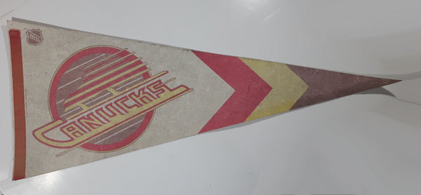 Vancouver Canucks NHL Ice Hockey Team Full Size 28" Long Felt Pennant Faded