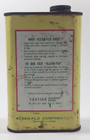 Vintage Liquid Kleen-Flo Diesel Fuel Oil Conditioner 16 Fluid Ounces 6 1/8" Metal Canister