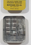 Vintage BUSS Glass Tube Fuses 1 AG-6 Amp Small Tin with 5 New Fuses