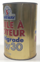 Vintage Safeway 10w30 Multigrade Motor Oil 5 7/8" Tall 1 Litre Metal Oil Can